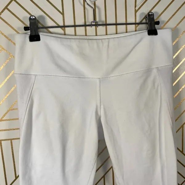 Alo Yoga Cropped Leggings Ride Reshare Restore‎ Mesh Panels White Size Medium - Image 2
