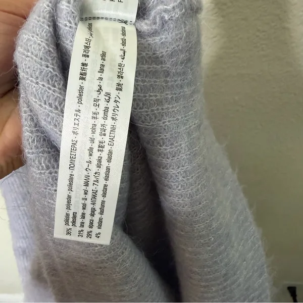 NWT Zara Wool‎ Alpaca Beaded Strappy Dress Gray Sleeves Midi Tank Women’s Size S - Image 8