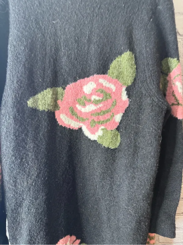 Anthropologie rosette floral cardigan - Image 6