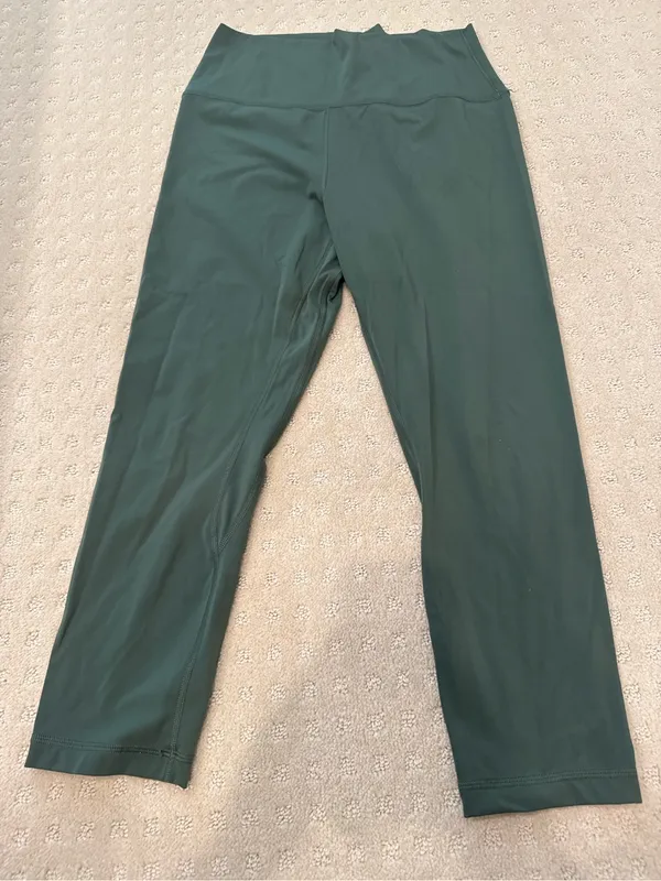 CRZ YOGA 7/8 High Rise Leggings Large Sage Green Cropped - Image 2