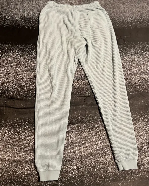 Womens XS Aerie Waffle Knit Thermal Joggers– Pale Mint Green - Image 2