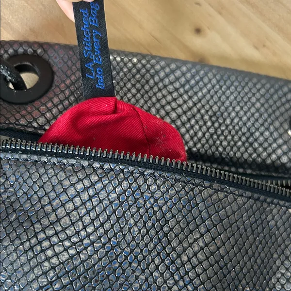 Hammitt Tony Smallolivine Snakeskin Leather Crossbody Blue Haze - Image 14