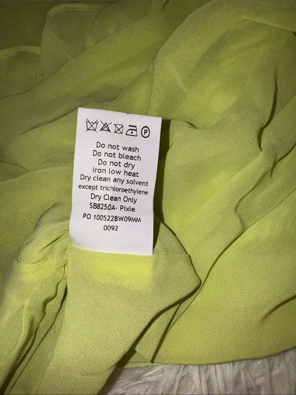 NWOT House of CB Pixie Lime Green Ruffle Maxi Dress sz XL L+ - Image 8
