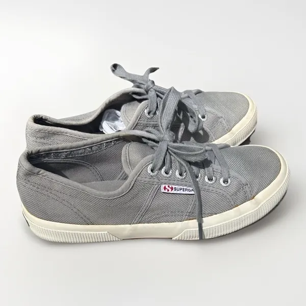 SUPERGA 2750 Cotu Classic Sneakers‎ Light Gray Size 8.5 EU 39 Minimalist Casual - Image 4