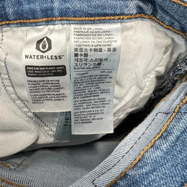 Levi's Wedgie‎ Straight Jeans Distressed Denim Medium Wash Blue Size 30 - Image 15