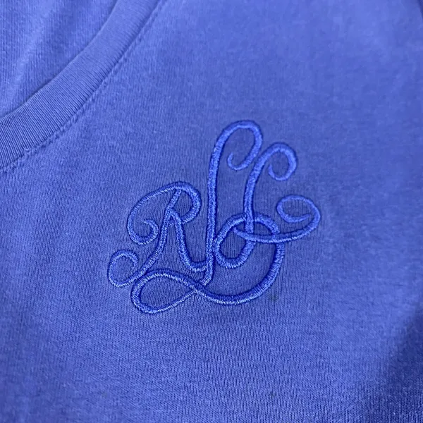 Lauren Ralph Lauren Shirt Womens‎ Small Blue Tunic Short Sleeve Embroidered - Image 4