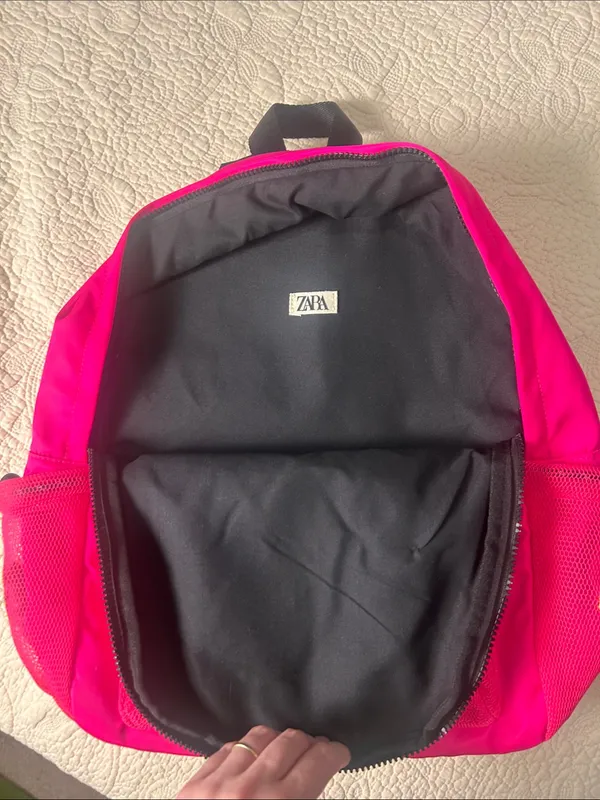 Hot Pink Dinosaur Patch Backpack - Zara - Image 4