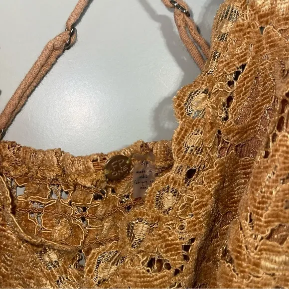 Free People Celine Lace Burnt Caramel Bralette‎ - Image 3