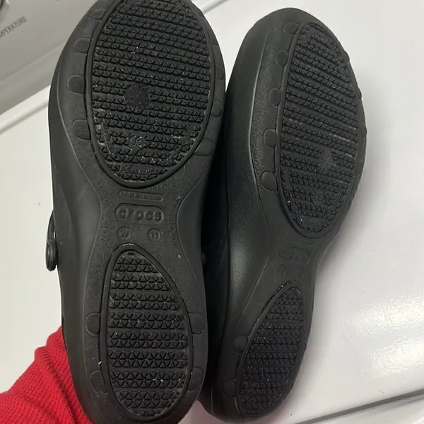 Crocs Black Mercy Slip On Slip Resistant Chef/Medical Work Shoes Women's Size 11 - Image 9