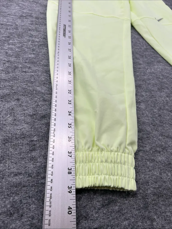 Nike Women's Sportswear Woven Pants in a bright neon green/yellow XS - Image 12