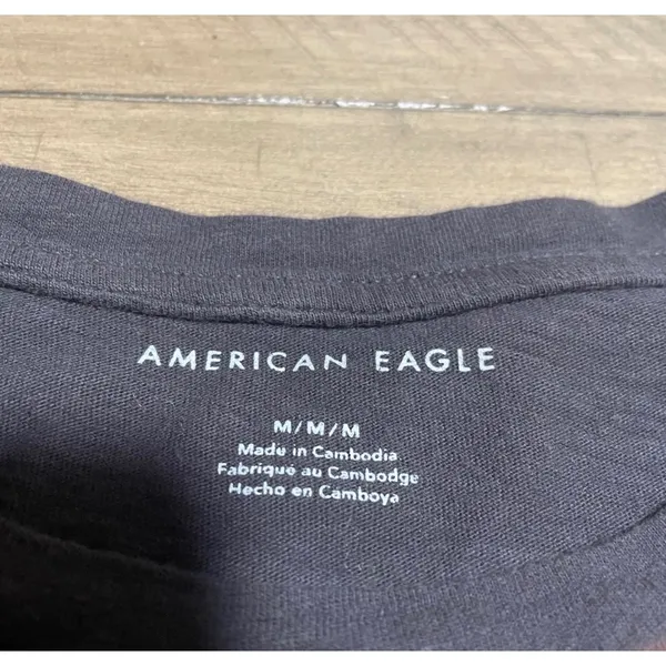 American Eagle Aspen Colorado Graphic Long Sleeve Tee gray‎ Medium - Image 5
