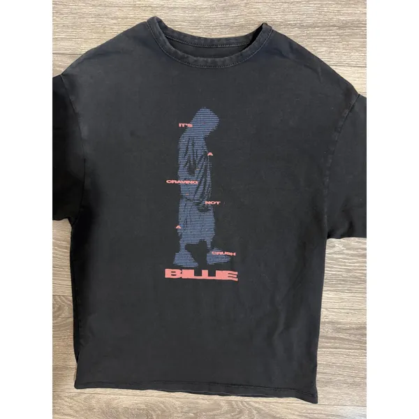 Billie Eilish Women Tee XXS It's A Craving Not A Crush Graphic Black Concert - Image 9