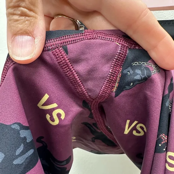 2 piece set! VS leggings and sports bra set Eggplant color panther crown print - Image 7