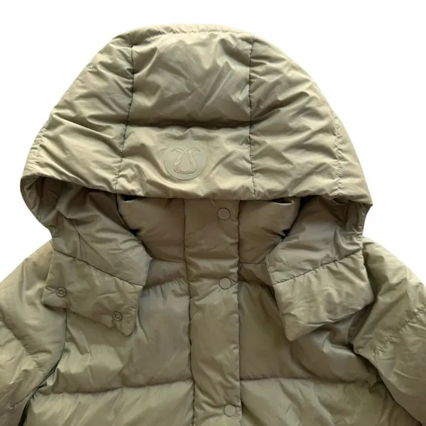 Lululemon Wunder Puff Jacket Raw Linen Tan NEW Size 4 700 Goose Fill Winter Ski - Image 4