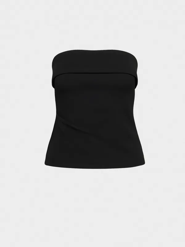 Aritzia Babaton FigureKnit Eyecatcher Black Tube Top Blouse L - Image 2