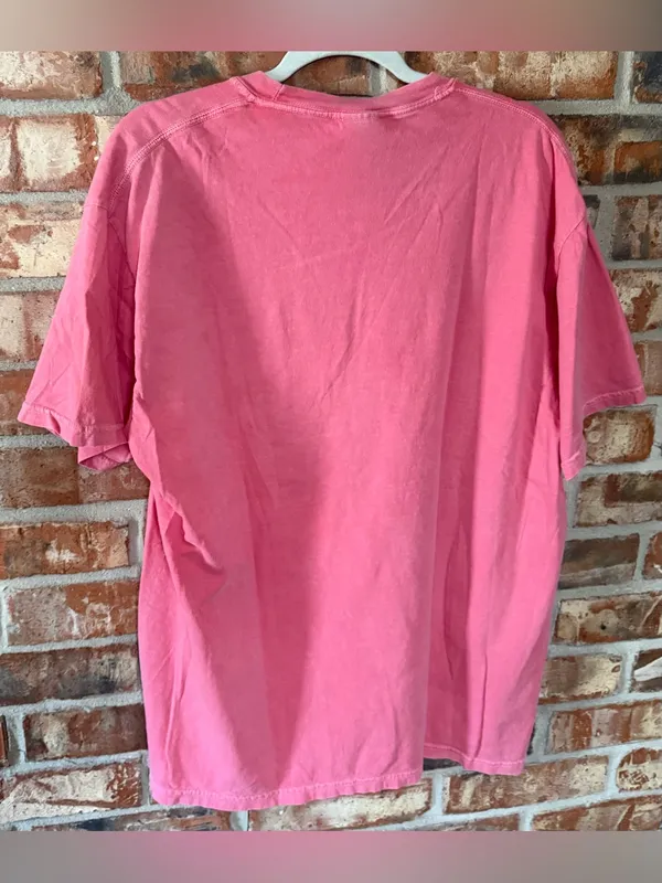 Comfort Colors Pink Short Sleeve Pocket Tee w/ Heart-Sunglasses Checkered Ghost - Image 3