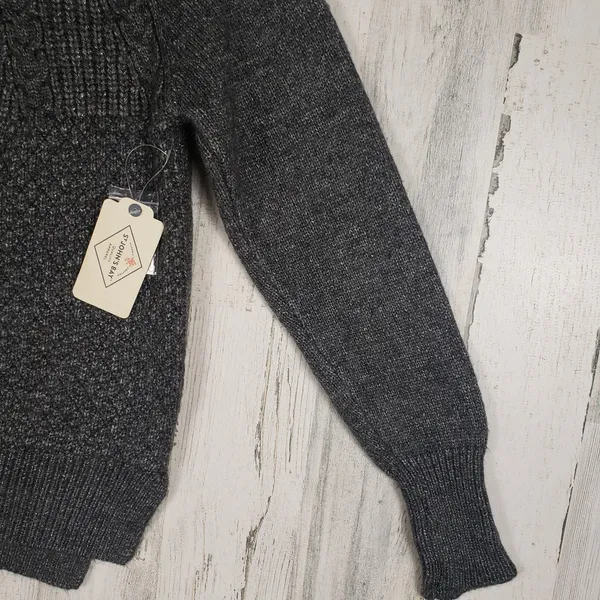 NWT St. John's Bay Gray Metallic Heavyweight Crew Neck Sweater Womens Size Small - Image 5