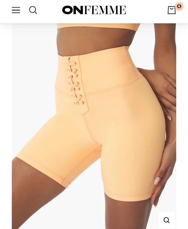 WeWoreWhat LACE-UP BIKER SHORT - Image 2