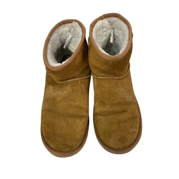 KOOLABURRA BY UGG Burra Brown Faux Fur Shearling Suede Mini Ankle Boots Size 8 - Image 2