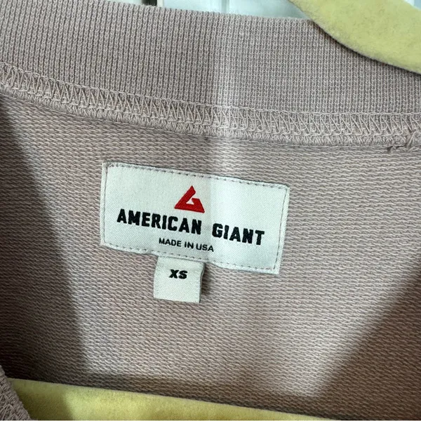 American Giant Everyday‎ Short Sleeve Sweatshirt Women's Size xs taupe color - Image 2