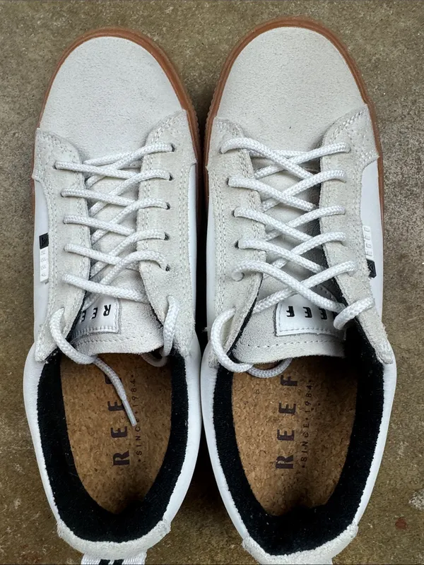 Reef Lay Day Dawn Sneakers in White/Offwhite w gum sole Size: 7 - Image 5