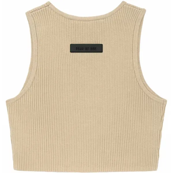 Fear of God Essentials Women's Sport Tank Gold Heather Size Medium - Image 2