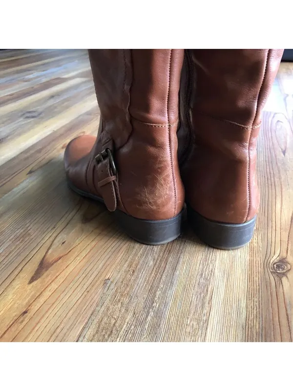 Nine West Women's Vasookie Vintage America Collection Tall Leather Boot Size 8.5 - Image 5