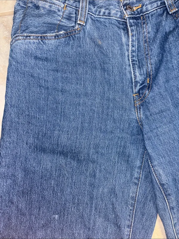 Levi's Blue Wide Leg Flare Jeans - Image 2