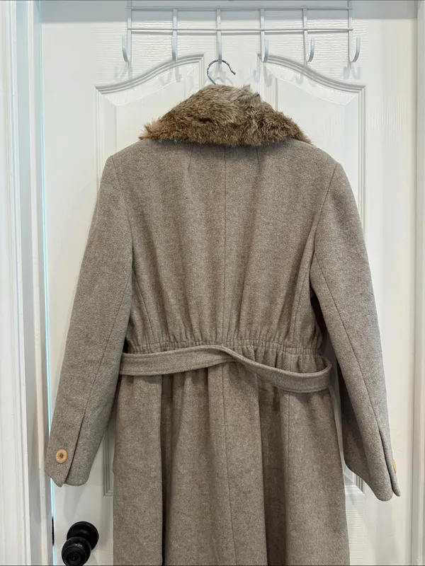 Vintage fur lined Montgomery Ward Union made Pea coat - Image 7