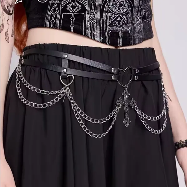 Black Belt with Silver Chains - Image 4