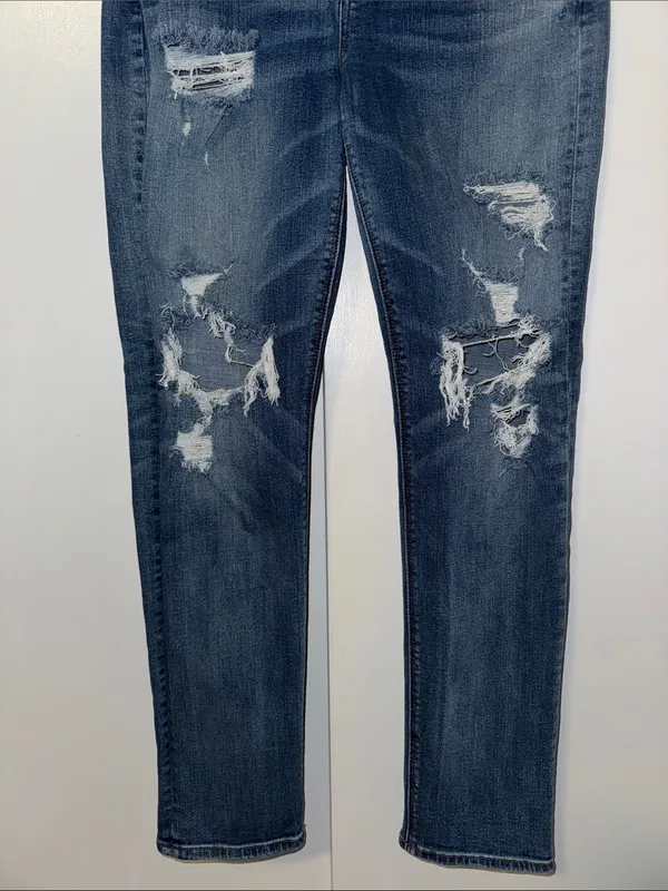 American Eagle High Rise Slim Jeans Distressed Women’s 8 - Image 3