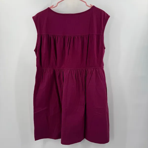 Good Luck Tee Babydoll Dress Women’s SZ Small NWT Anthropologie Wine 100% Cotton - Image 5