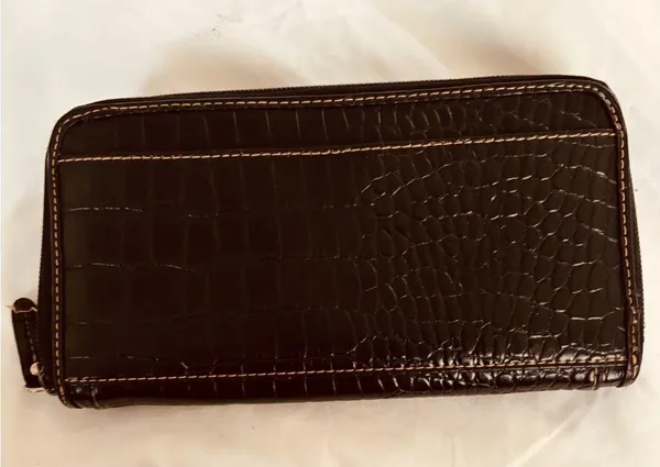 Nine West  Black Croc-Embossed Wallet - Image 2