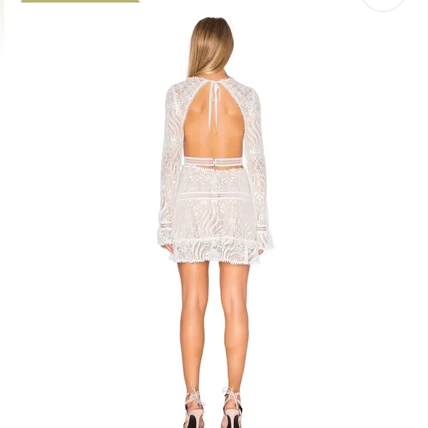 For Love & Lemons - Emerie Cut Out Dress in White Size Small - Image 6