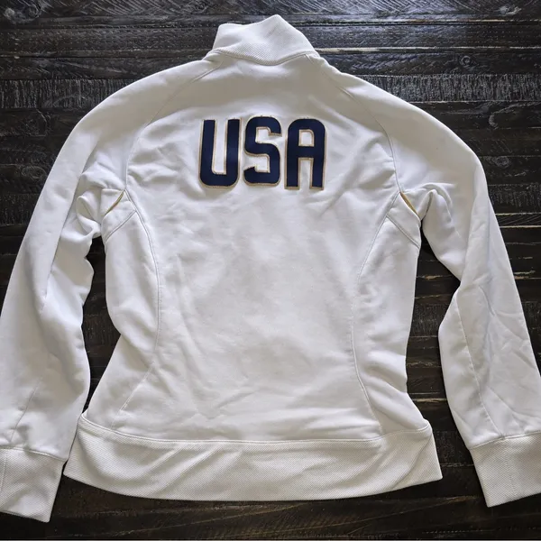 Nike Women's Team USA Soccer White Warmup Anthem Jacket Size Small 4-6 - Image 3