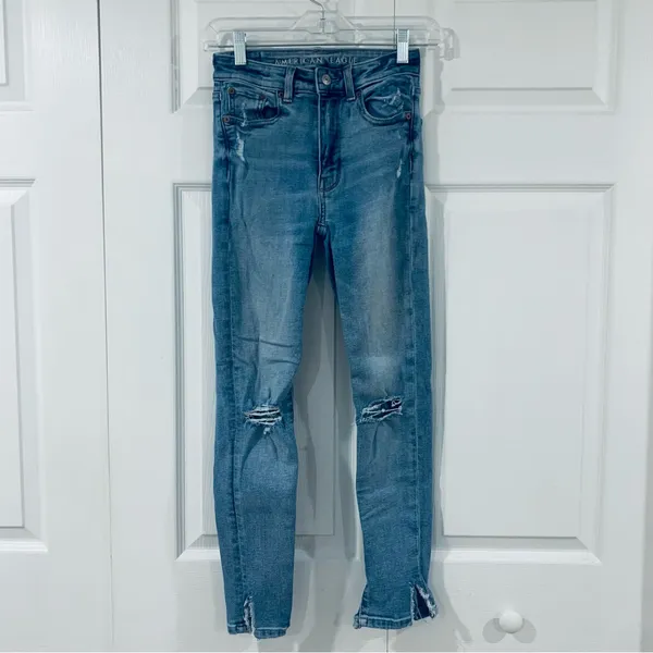 American Eagle High Rise Jegging Jeans 00 Short - Image 3