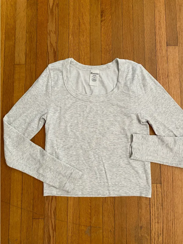 No boundaries long sleeve grey top - Image 2
