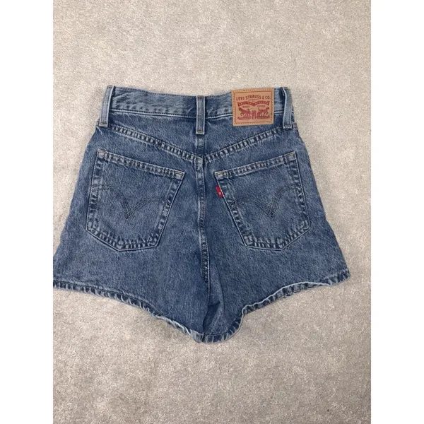 Levi's Shorts‎ 24 High Waisted Mom Women's Jean Jorts High Rise Blue - Image 7