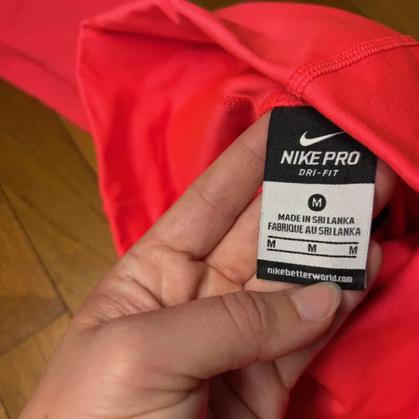 Nike Pro Hyperwarm Funnel Neck Dri-FIT Top Medium Neon Coral - Image 5