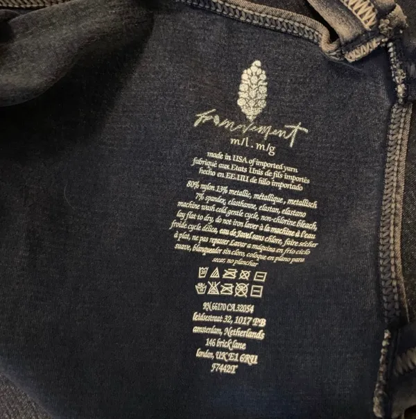 Free People Movement Good Karma Onesie deepest Navy size M/L - Image 10