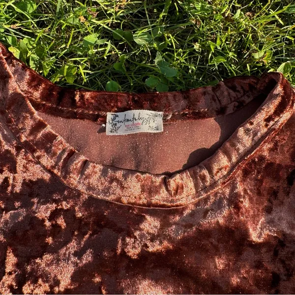 Free People Intimately Crushed Velvet Baby Tee - Image 2
