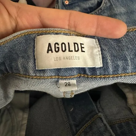 Agolde Nico Slim Straight Leg Jeans‎ Size 28 AD093D-1255 - Image 3