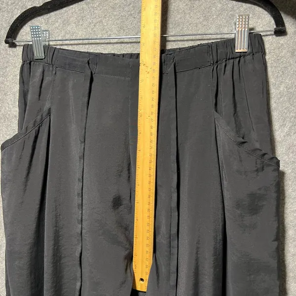 Elodie Black Jogger Pants‎ Elastic Waist Zipper Drawstring Pockets Size M - Image 5