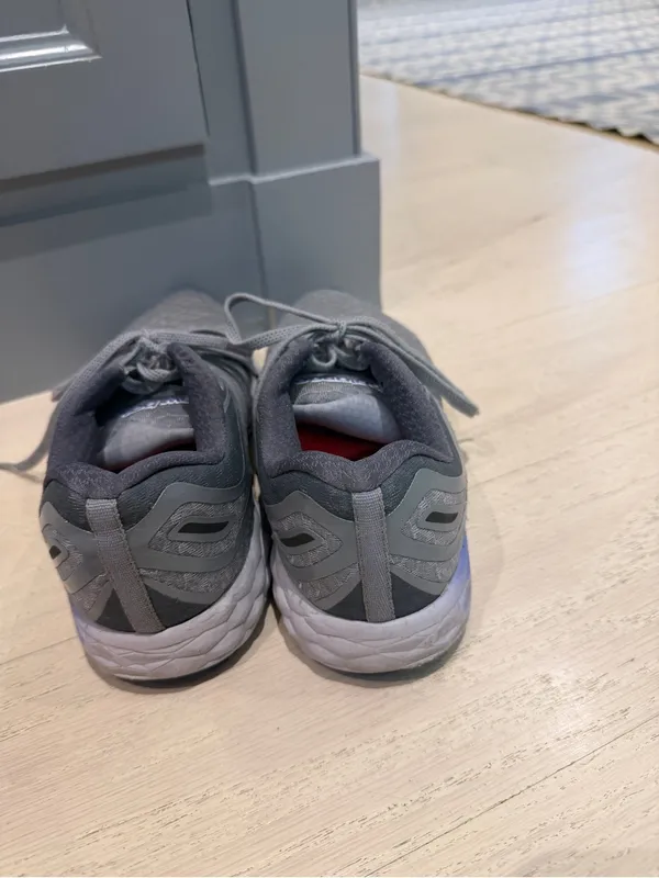 New Balance Gray Mesh Running Sneakers with Navy Accents - Image 3