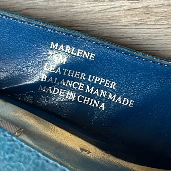Steve Madden Leather Marlene Teal Peep Toe Heels - Image 9