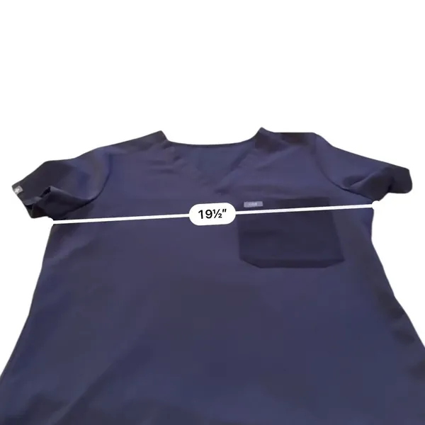FIGS Scrub‎ Top Women's Small Charcoal V Neck Medical Uniform Pocket - Image 5