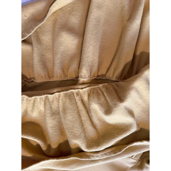 Karlie Mustard Yellow Sweatshirt Dress Tiered Ruffle Cotton Medium - Image 6