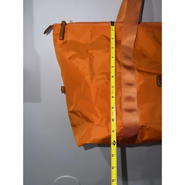 BRIC'S $210 Large‎ X Travel Deluxe Weekender Duffle Bag Orange Nylon Leather 22" - Image 16