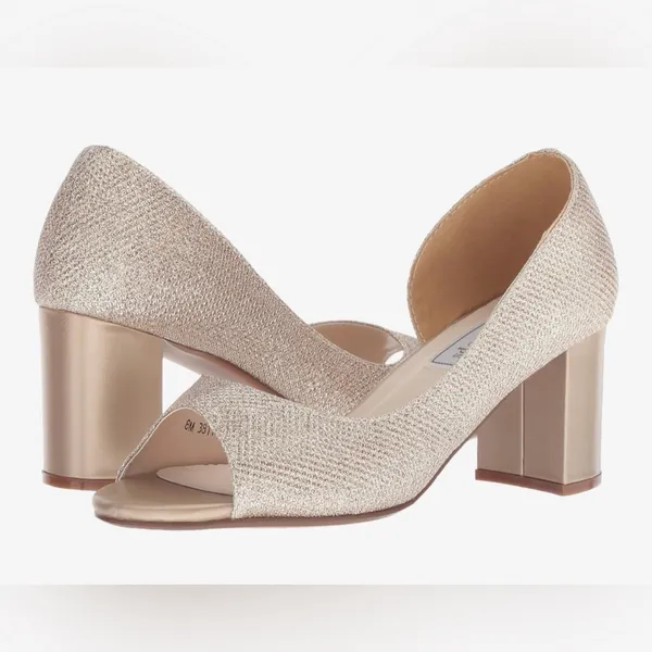 NEW Benjamin Walk Touch Ups Joy Pump Heel Wedding Shoes 7M Champagne $88 - Image 8