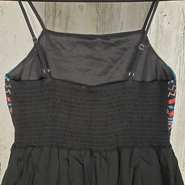 NWT Andree by Unit Black Embroidered Strappy Tassel Dress Women's Size Small - Image 6